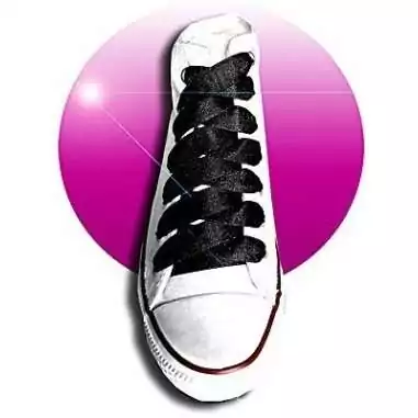 Lacets en satin noir pailleté pour vos chaussures