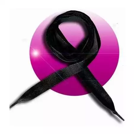 Lacets en satin noir pailleté pour vos chaussures Lacets en satin noir pailleté pour vos chaussures