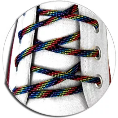 Lacets ronds noirs multicolores en vente en boutique de…