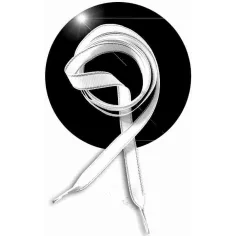 Lacets blancs liseret&nbsp;argenté pour vos chaussures