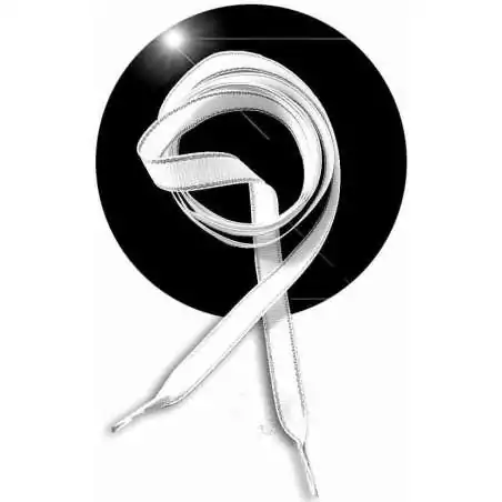 Lacets blancs liseret argenté pour vos chaussures