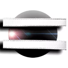 Lacets blancs liseret&nbsp;argenté pour vos chaussures 2