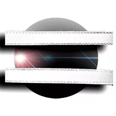 Lacets blancs liseret&nbsp;argenté pour vos chaussures