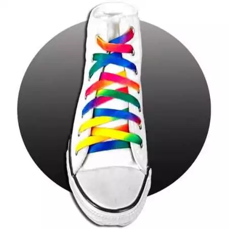Lacets multicolores arc-en-ciel pour vos chaussures