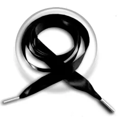 Lacets en satin noir pour vos chaussures 2