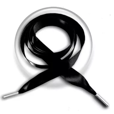 Lacets en satin noir pour vos chaussures