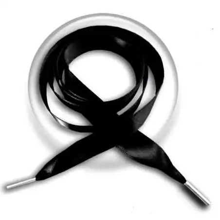 Lacets en satin noir pour vos chaussures