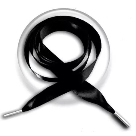 Lacets en satin noir pour vos chaussures