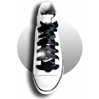1 paire x ​décorations de lacets diamants noirs