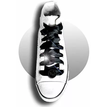 1 paire x ​décorations de lacets diamants noirs