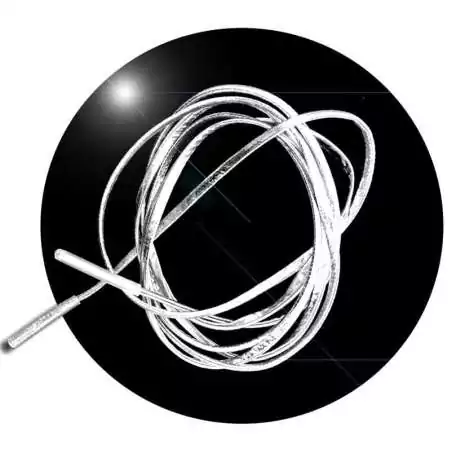 Lacets fins métallisés argentés pour vos chaussures