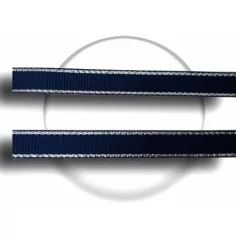 Lacets en bleu marine avec liseret argenté pour vos chaussures 2
