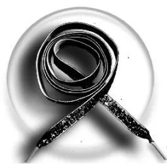 Lacets velours pailleté noir pour vos chaussures