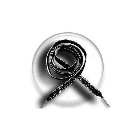 Lacets velours pailleté noir pour vos chaussures