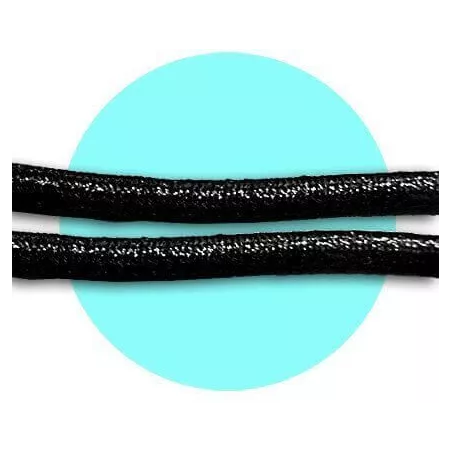 Lacets ronds noirs paillettes pour vos chaussures