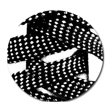 Lacets noirs&nbsp;facettes argentées pour vos chaussures