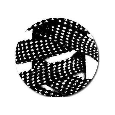 Lacets noirs&nbsp;facettes argentées pour vos chaussures