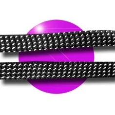 Lacets noirs facettes argentées pour vos chaussures 2