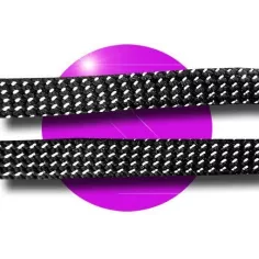 Lacets noirs&nbsp;facettes argentées pour vos chaussures 2