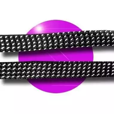 Lacets noirs facettes argentées pour vos chaussures