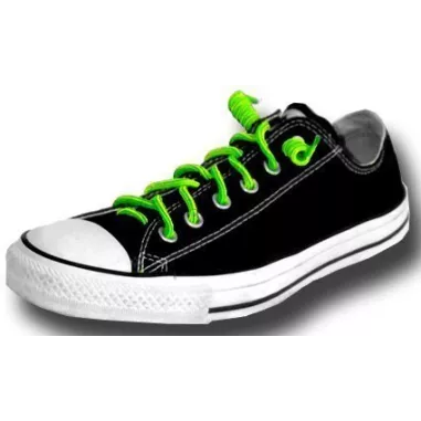 Lacets de chaussures ressorts sans noeud noirs