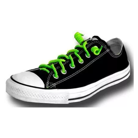 Lacets de chaussures ressorts sans noeud noirs