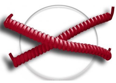​​1 paire x lacets ressorts élastiques rouge