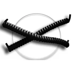 Lacets de chaussures ressorts sans noeud noirs