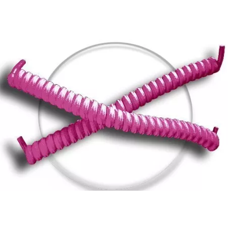 Lacets de chaussures ressorts sans noeud roses