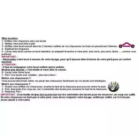 Lacets-ressorts élastiques sans noeud roses magenta