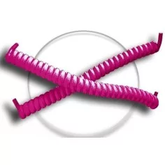 Lacets-ressorts élastiques sans noeud roses magenta