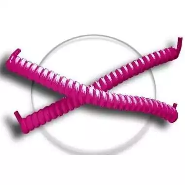 Lacets-ressorts élastiques sans noeud roses magenta