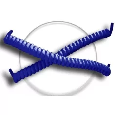 Lacets de chaussures ressorts sans noeud bleus électriques