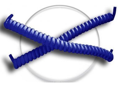 Lacets ressorts élastiques bleu électrique