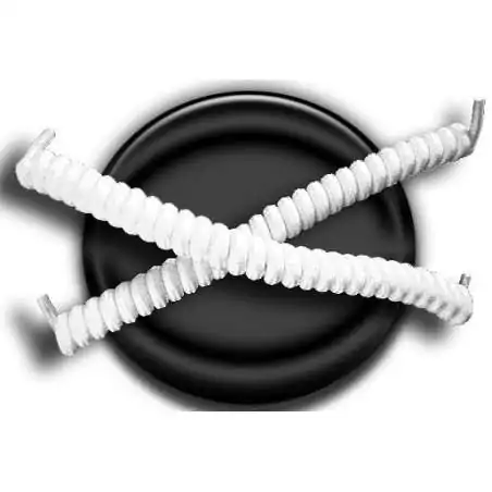 Lacets de chaussures ressorts sans noeud blancs