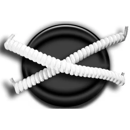 1 paire x lacets ressorts élastiques blancs