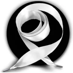 Lacets larges satin blanc&nbsp; pour vos chaussures