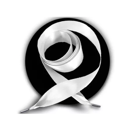 Lacets larges satin blanc&nbsp; pour vos chaussures