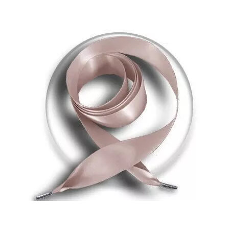 Lacets larges en satin nude pour vos chaussures