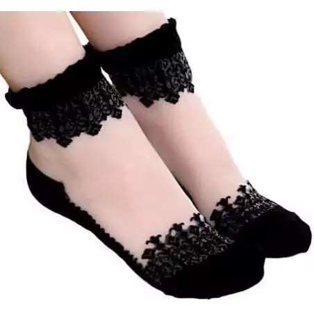 Chaussettes transparentes & noires pour vos jolis pieds