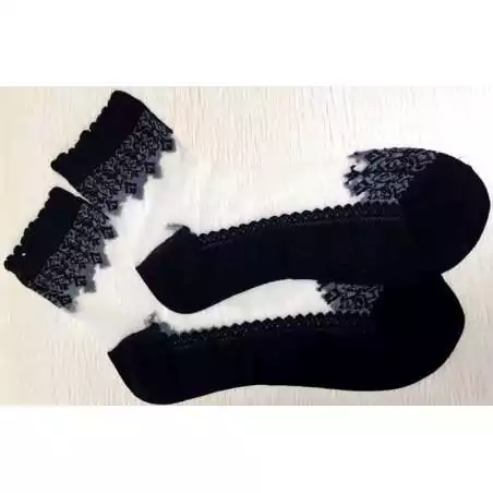Chaussettes transparentes & noires pour vos jolis pieds