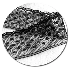 Lacets dentelle et plumetis noirs pour vos chaussures 2