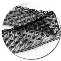 Lacets de chaussures en dentelle plumetis noir-Achat|Vente… 2