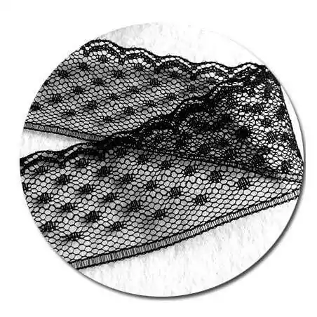 Lacets dentelle et plumetis noirs pour vos chaussures