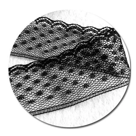 Lacets de chaussures en dentelle plumetis noir-Achat|Vente…