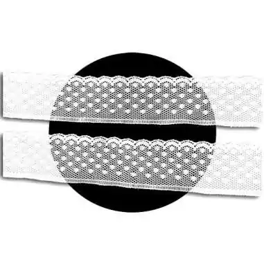 Lacets dentelle et plumetis blancs pour vos chaussures