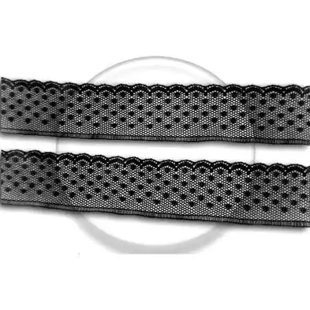 Lacets dentelle et plumetis noirs pour vos chaussures