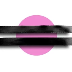 Lacets fins en satin noir  pour vos chaussures 2