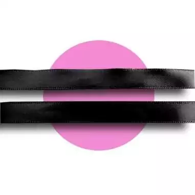 Lacets fins en satin noir  pour vos chaussures