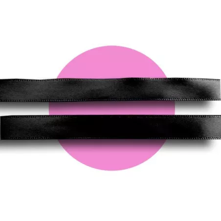 Lacets fins en satin noir&nbsp; pour vos chaussures